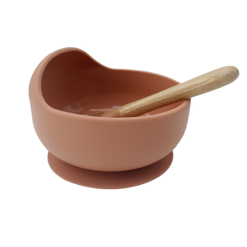 Cuenco de arroz para niños tazón de silicona tazón de Caracol tazón de bebé suplemento alimenticio tazón de alimentación entrenamiento de bebé traje de cuchara de tazón de silicona