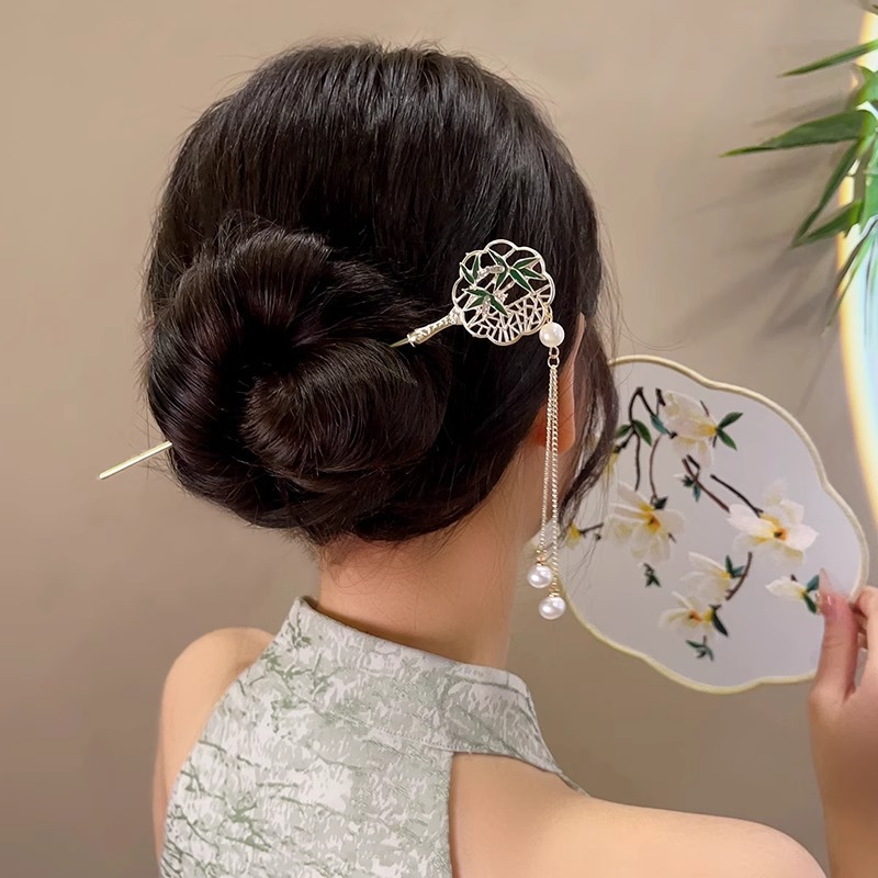 Estilo antiguo horquilla nuevo estilo chino borla paso sacudida palillos de alto grado sentido updo horquilla verano Hanfu cheongsam horquilla tocado