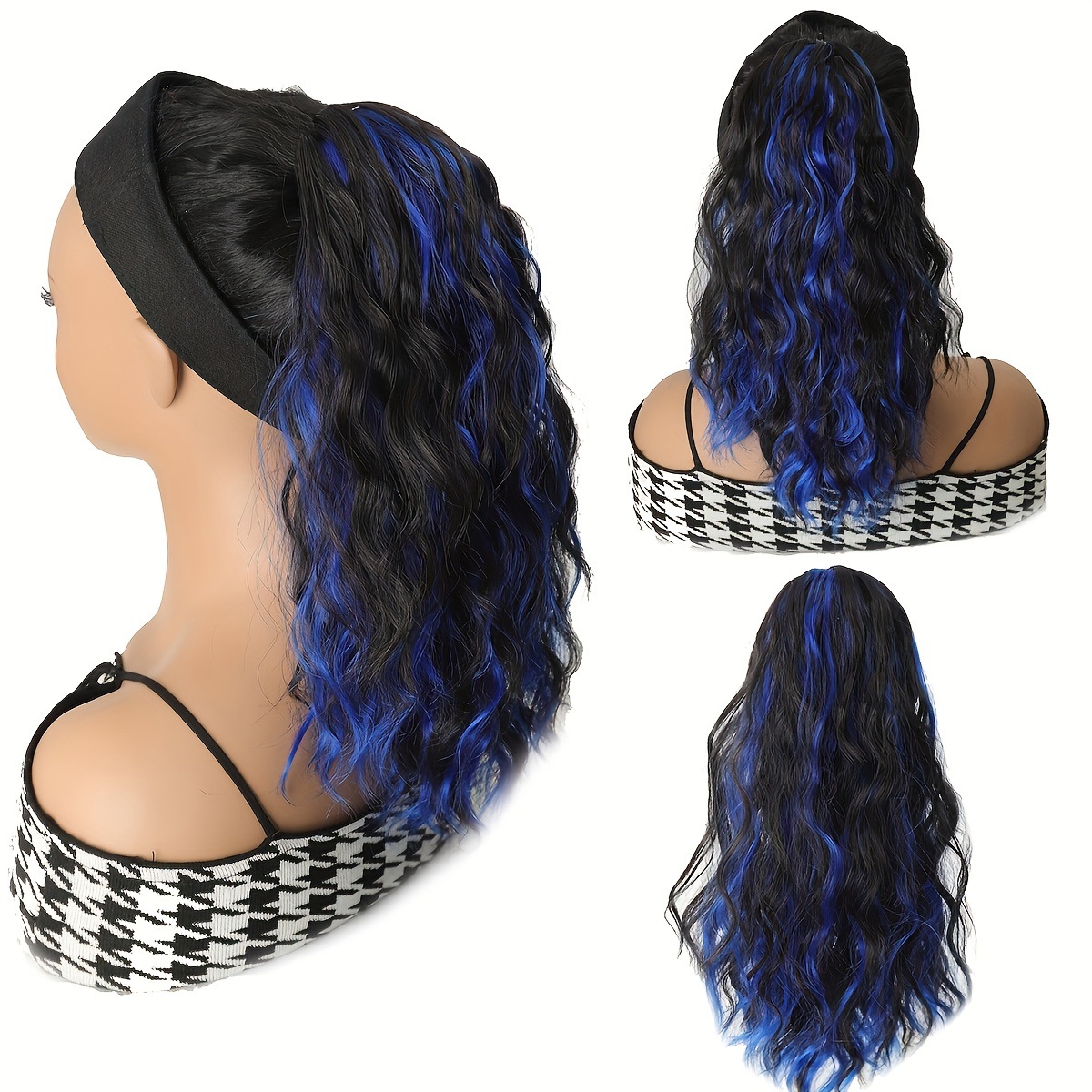 European And American Style Synthetic Hairpiece For Women Short Drawstring Ponytail Wool Curl Hair Extension Wholesale_voghion.com