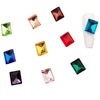 Rectangular glossy nail decoration for manicure, accessory, wholesale