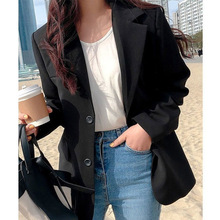 西装外套女2025秋新款宽松显瘦中长款上衣休闲百搭时尚小西服装女