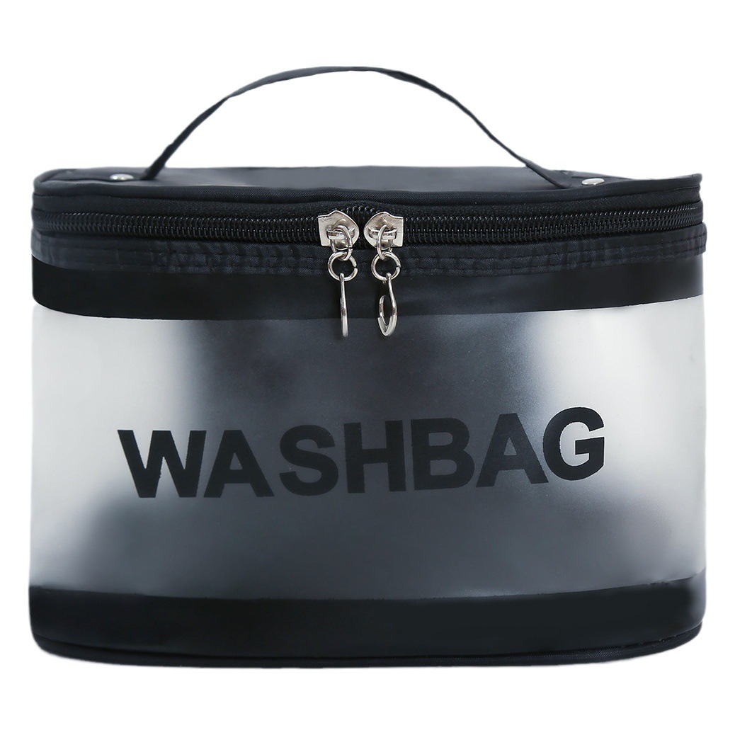 Nueva gran capacidad de moda bolsa cuadrada bolsa de cosméticos transparente esmerilado bolsa de almacenamiento bolsa de lavado portátil conveniente