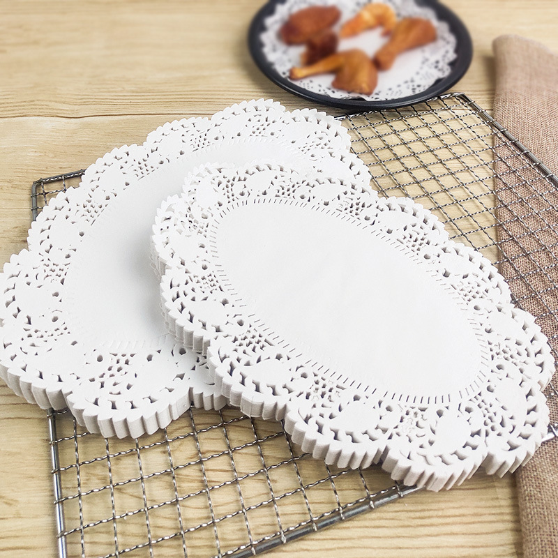 Factory direct supply round flower base paper, flower edge paper, fried food, pastry pad paper, absorbent paper, baking oil paper, 140 sheets