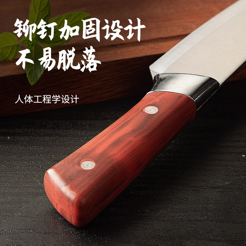 Cuchillo de corte especial para matar cerdos cuchillo de corte de hueso cuchillo de corte de carne cuchillo de carnicero afilado imitación patrón de palo de rosa sacrificio ganado cuchillo de punta de oveja