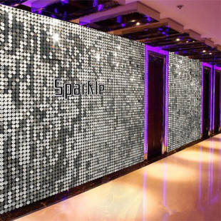 Silver sequin wallpaper online celebrity photo background wallpaper live studio clothing store mall exhibition hall ktv mural