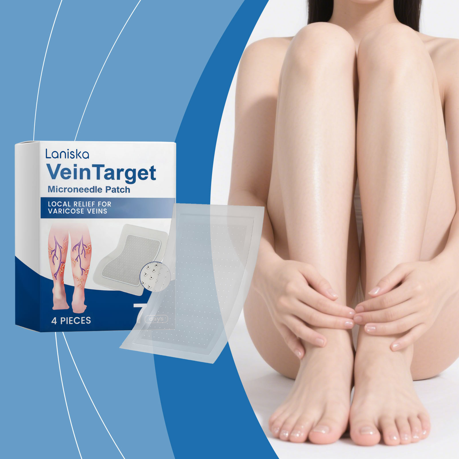 Laniska Leg Care Patches Gently Care for Leg Skin Discomfort, Moisturize and Provide Daily Care for External Use