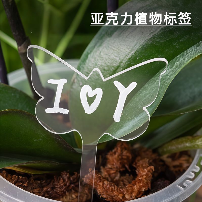 亚克力T型标签Gardenmarker蝴蝶园艺花卉盆栽植物标记牌园艺必备