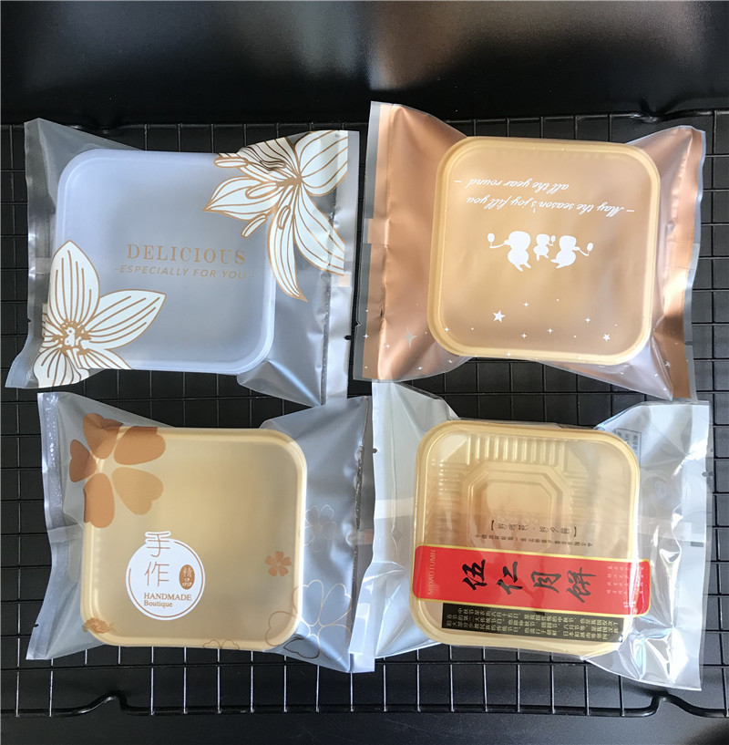 中秋月饼100克装2两机封袋食品烘焙月兔热封袋蛋黄酥机封袋100个