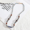 Trend design rectangular organic accessory, wooden fashionable necklace, European style