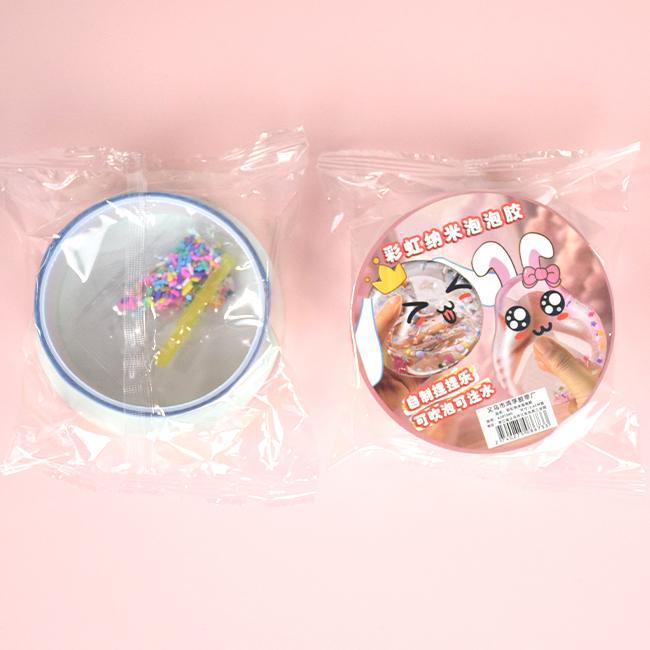 Nano cinta pellizco música burbuja que sopla descompresión bricolaje hecho a mano hueco hecho en casa Bola de agua adhesivo de alta costura adhesivo de doble cara