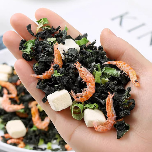 Wholesale wakame and shrimp skin soup for home use in small packaging ready-to-eat kelp soup without cooking instant wakame and shrimp skin soup