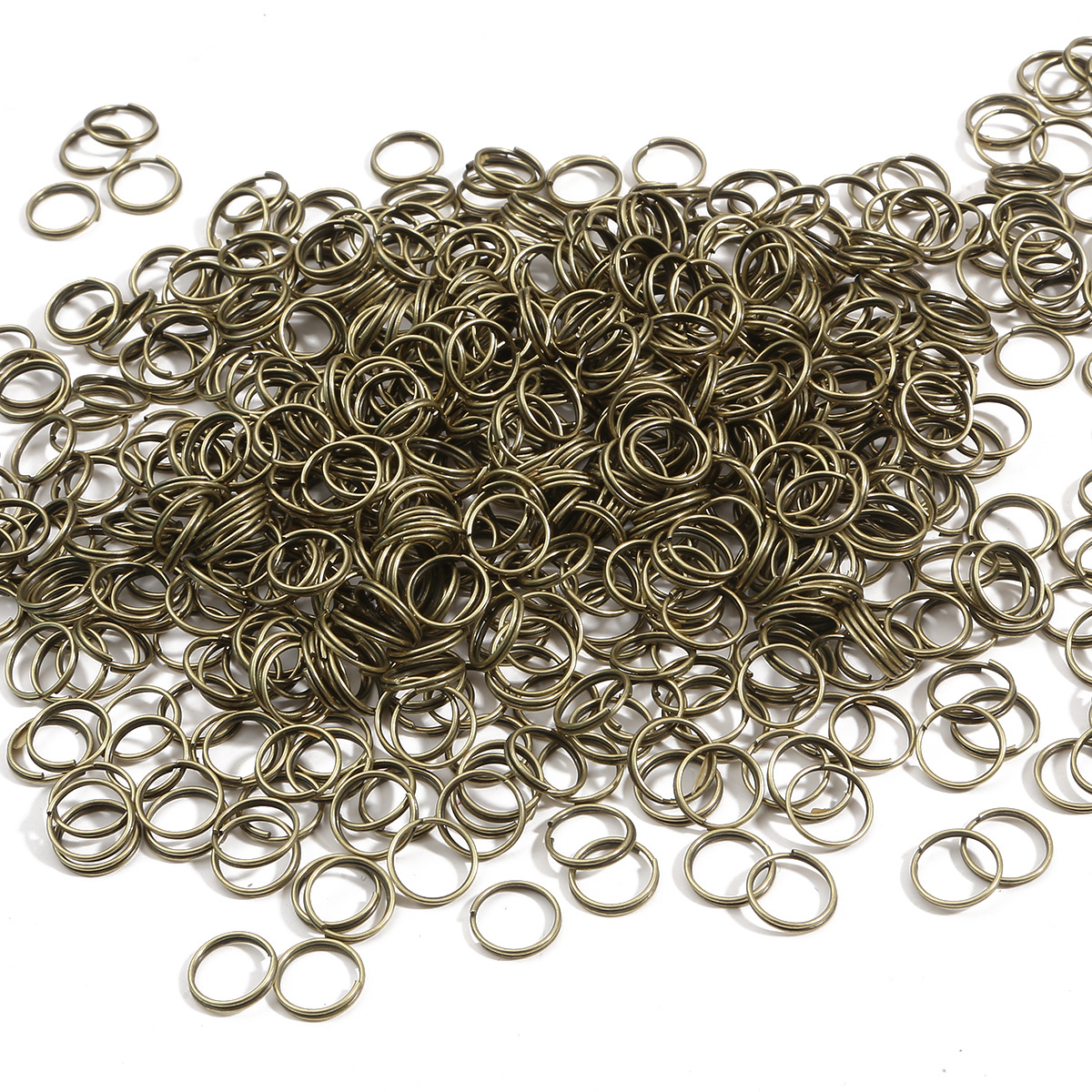 500 anillos de conexión de anillo abierto de doble anillo de hierro bricolaje hecho a mano horquilla llavero accesorios de oreja materiales