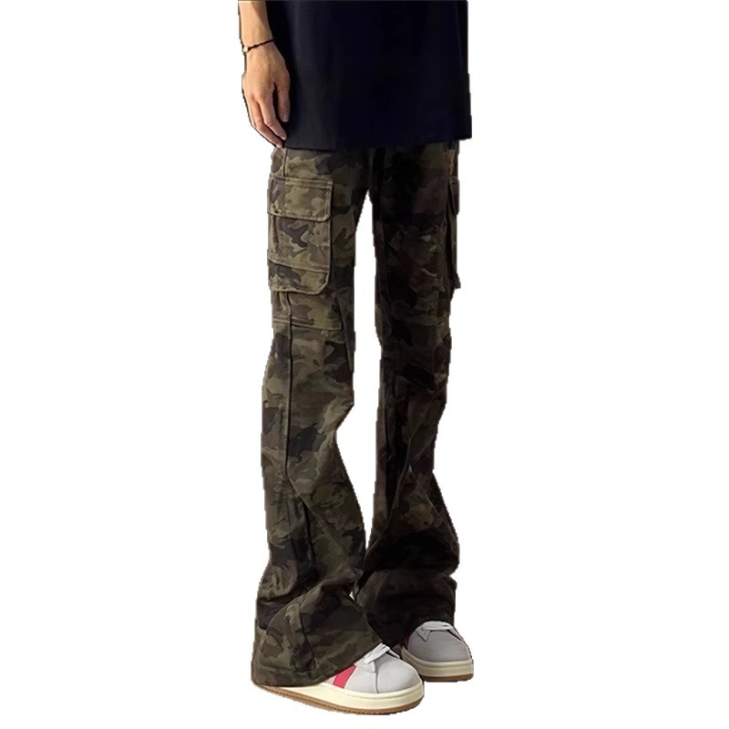 Camouflage Pants Men's 2025 Summer American High Street Vibe Pants Straight Slim Scimitar Straight Jeans Versatile