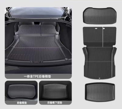 Trunk Mat: Front and Rear Trunk Mat Modified - renewed-version-of-model-3-original-infant-and-pregnancy-grade-one-piece-full-tpe-trunk-back-pad-front-and-rear-lower-pads-3-piece-set-high-quality-tpe
