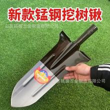 锰钢淬火加长铁锹加厚挖树山药全钢长尖农用铲子挖沟尖头挖土铁锹