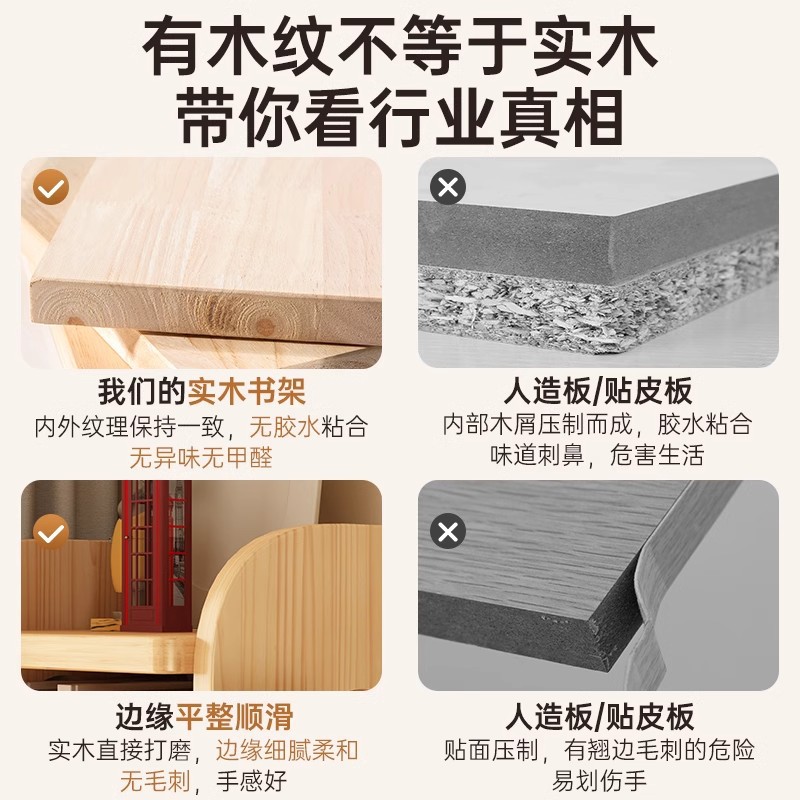 Gabinete de madera sólida integrado contra la pared estante de libros de esquina almacenar estante de artículos para niños no ocupa espacio gabinete estrecho simple armario de almacenamiento