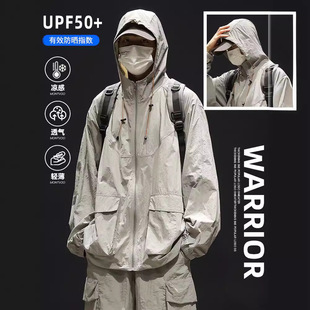 NASA Sun Protection Clothing Men's 2024 New Ice Silk Quick-drying Skin Clothing UV Protection UPF100 Summer Sun Protection Clothing