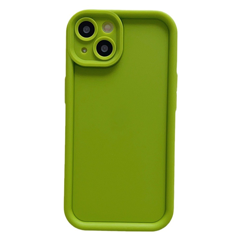 iphone15 Bracket TPU Fine Hole Mobile Phone Case for Apple 14 Emery Solid Color Soft Case Material Mobile Phone Case