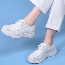 现货护士鞋软底白色黑色工作鞋平底舒适轻便透气跨境外贸一件代发