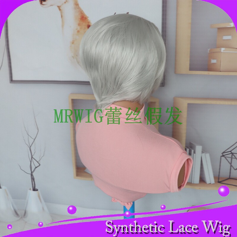 Short Lace Front Full Wig Synthetic High-Temperature Fiber Synthetic Blonde 6inch Blonde Short Bob Wig