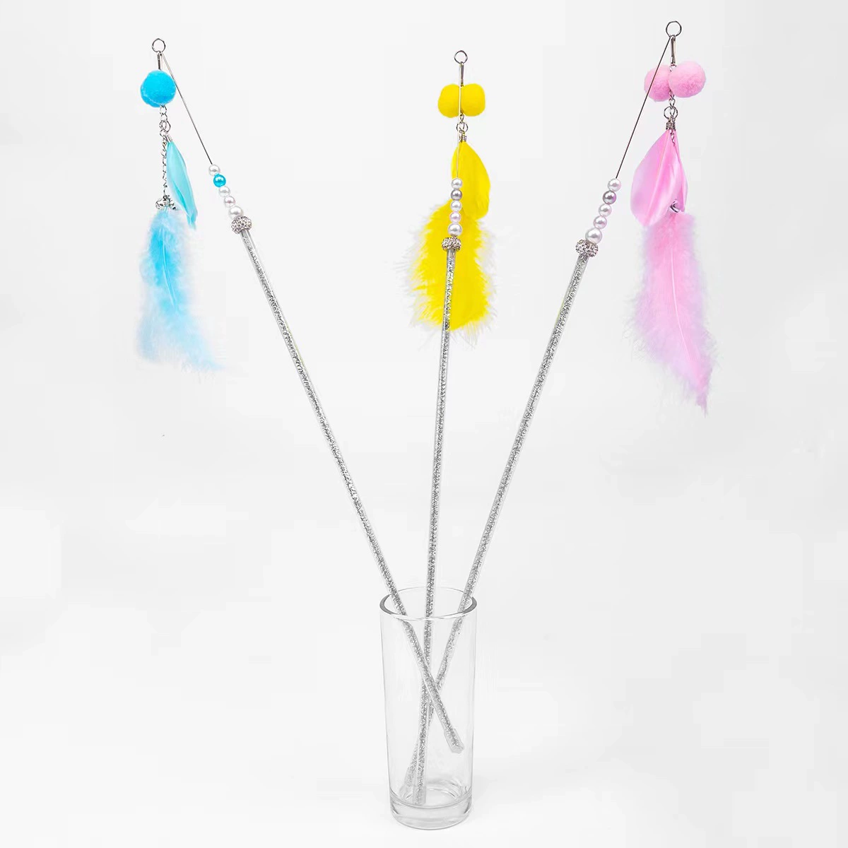 Carmanli Прямые продажи с фабрики Новый Цвет Перо забавный кот палочка Фея колокольчик кошка игрушка