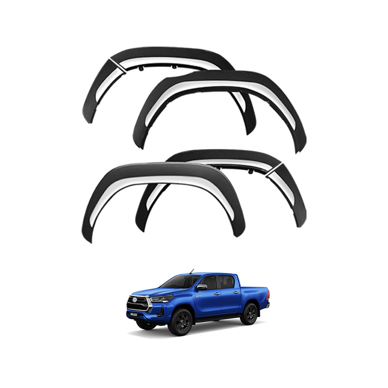 Hilux revo 2016-2020 special wheel eyebrow set with electroplated parts 6 pieces