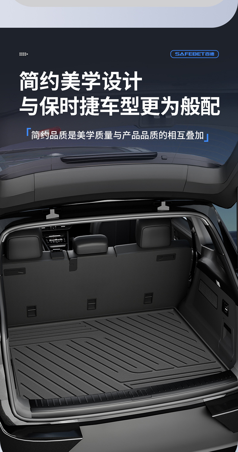 2026 New Porsche Macan, Cayenne, Panamera Special TPE Trunk Mat