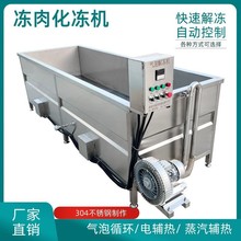 定制自动控温虾仁大虾清洗解冻机速冻肉制品快速大型冻盘解冻池