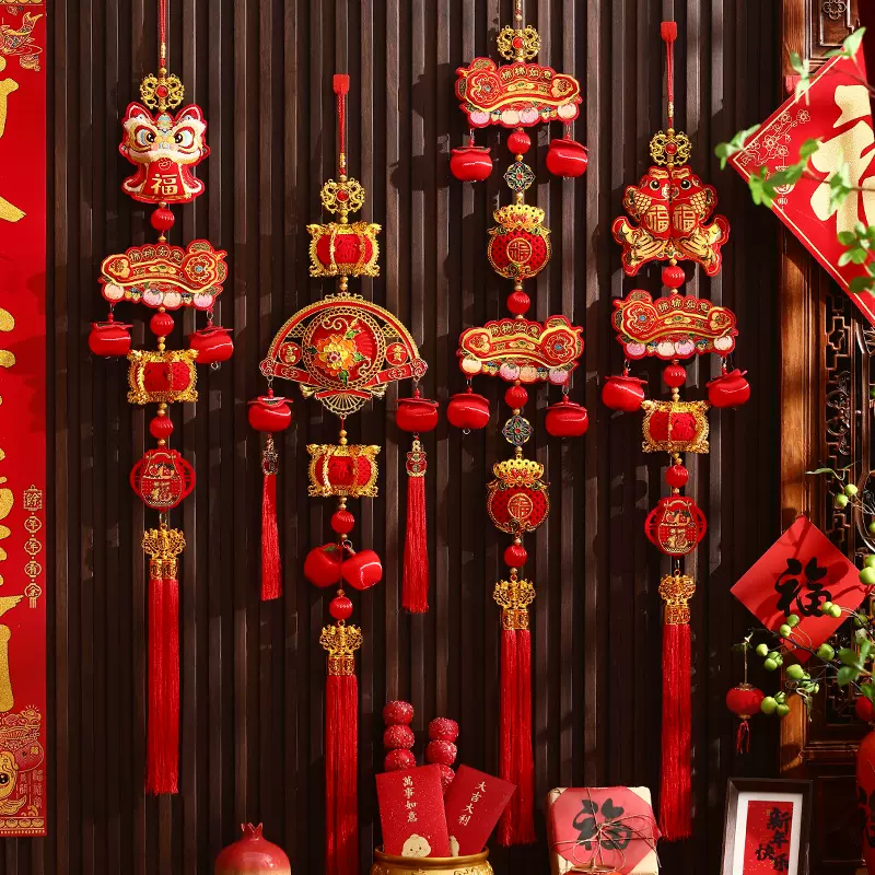 蛇年挂饰2025新款新年布置客厅商场店铺装饰挂件春节用品年货批发