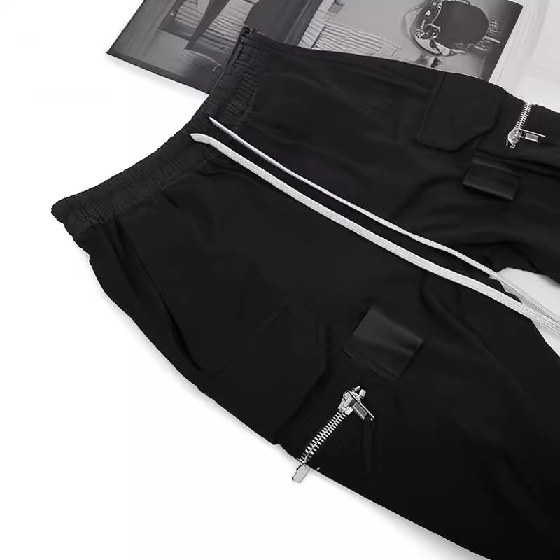 BABEL RICK oscuro OWENS mono multi-Bolsillo RO cañón Pantalones atados al tobillo slim fit pantalones casuales para hombres