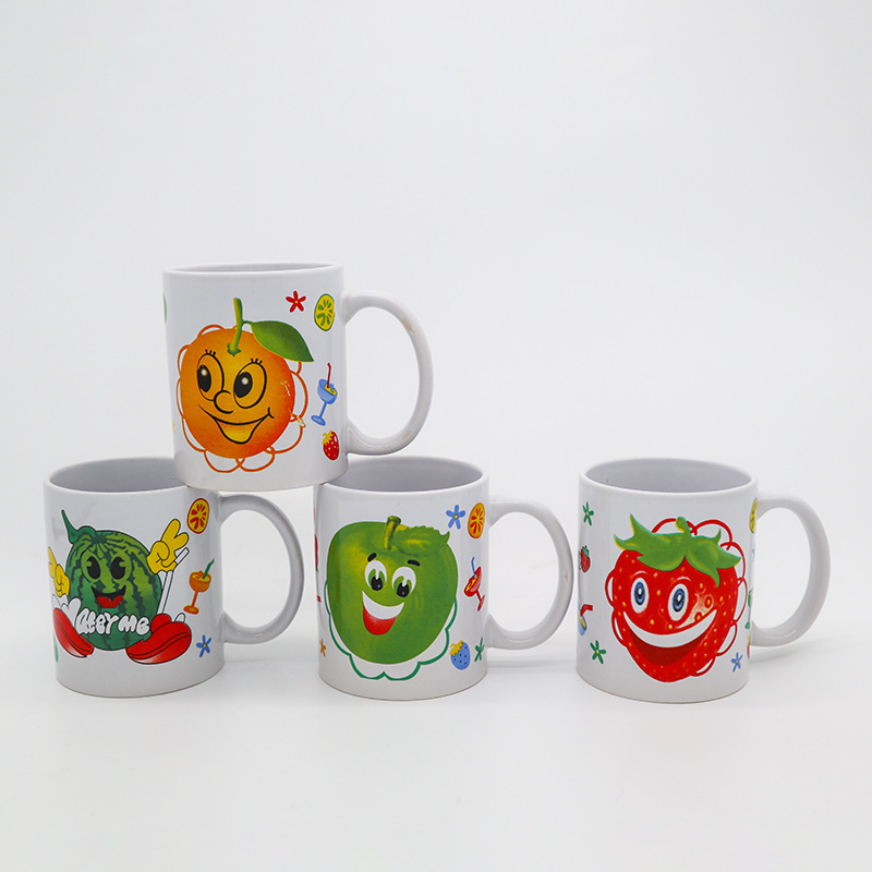 12OZ flor asada taza de cerámica recta taza de cerámica taza de agua creativa taza de leche taza de café al por mayor