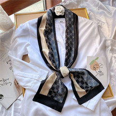 Small long silk scarf for women in spring, new style, fashionable decorative scarf, thin ribbon, autumn and winter style, matching shirt and scarf