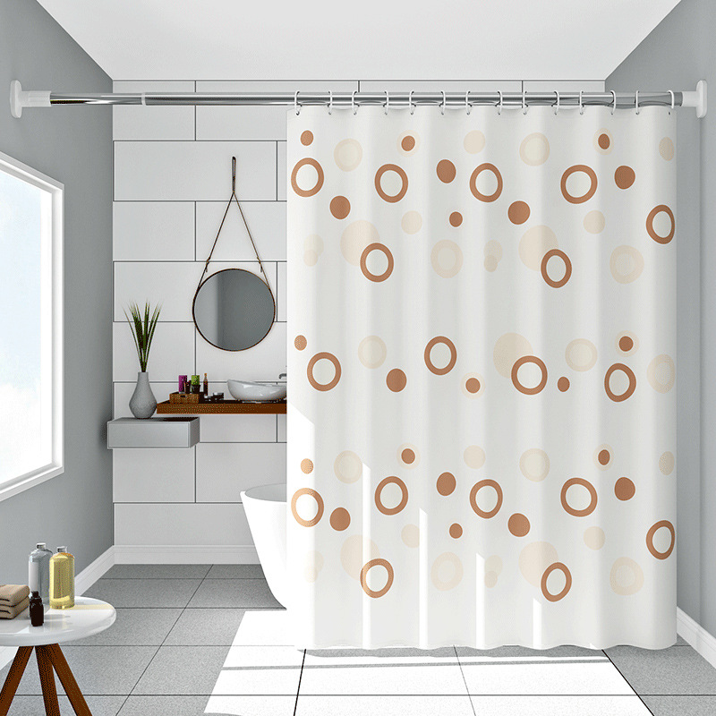 Mini cortina de baño fresca y gruesa sin perforación, cortina de baño, cortina de baño impermeable a prueba de moho, cortina de puerta de baño