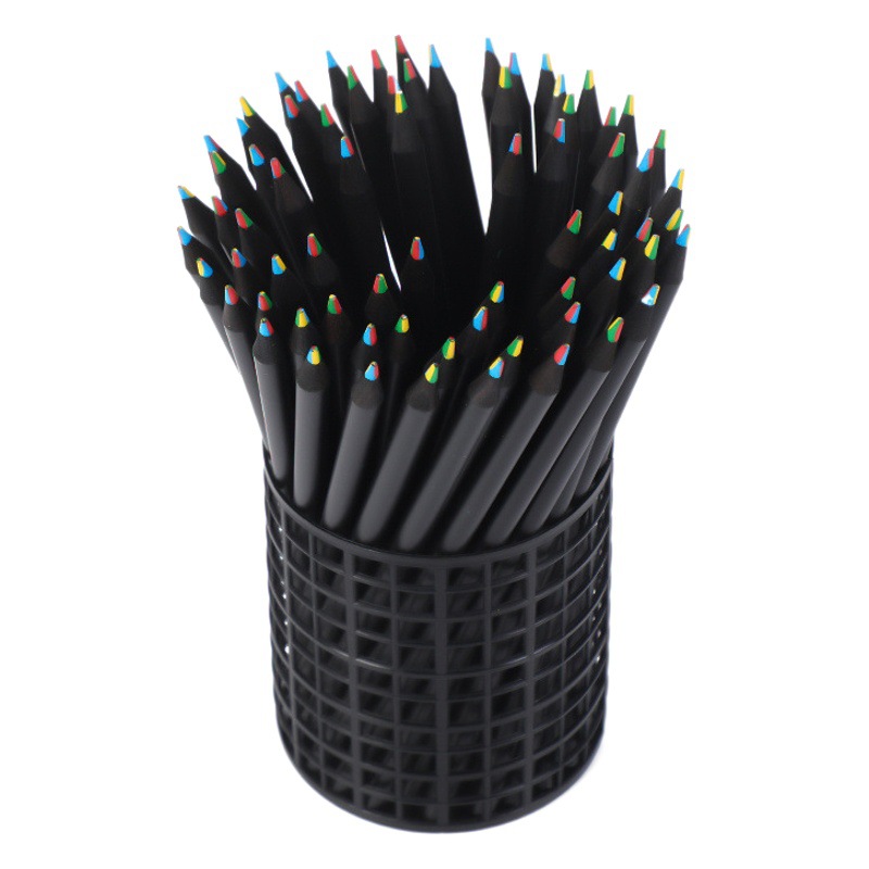 Amazon 4 colores de plomo lápiz de madera de color pintura para niños barril lápiz Escuela Primaria jardín de infantes regalo premio