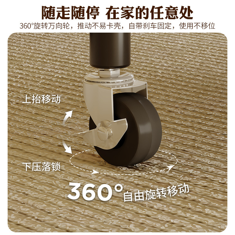 Mesa de té móvil de madera sólida pequeña mesa de té doméstica sala de té gabinete de té rueda universal nuevo carro pequeño rack balcón