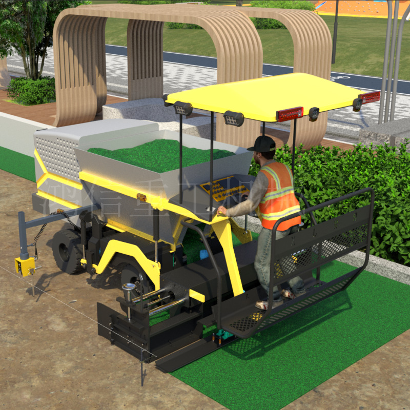 2.5米小型沥青摊铺机 4米混凝土路面摊铺机 操场公园彩色沥青摊铺