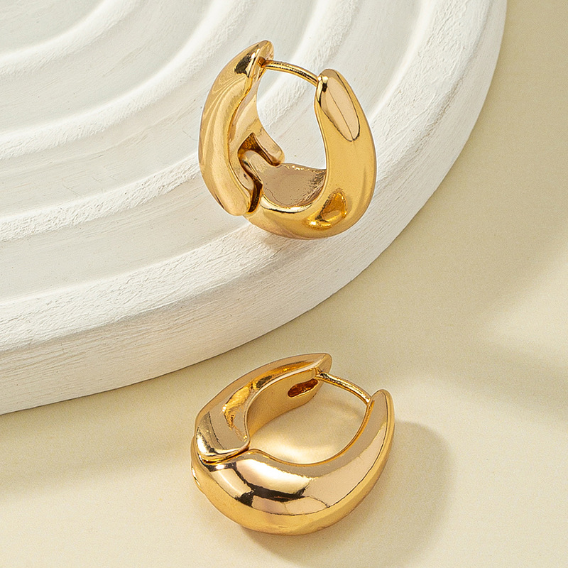 1 Pair Simple Style Geometric Alloy Plating Womenu0027S Earrings