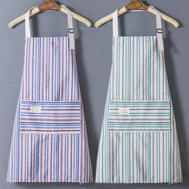 厂家批发帆布透气围裙家用厨房围腰北欧简约时尚女新款做饭工作服