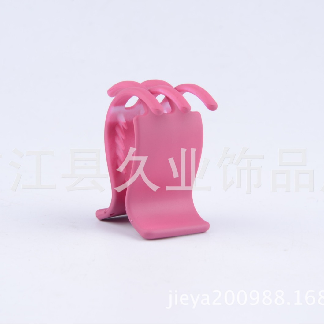 Color pelo agarre plástico ABS color efecto pelo agarre caucho pintura horquilla pelo agarre 3 + 2 garras accesorios para el cabello venta al por mayor directa