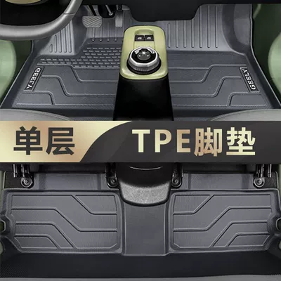 Suitable for panda MINI foot mat TPE surround endurance bear 360 degree carpet mat decoration interior new car foot mat (Universal Foot Pad) - exquisite-selection-tpe-single-layer-foot-pads-23-24-panda-mini-knight-karting