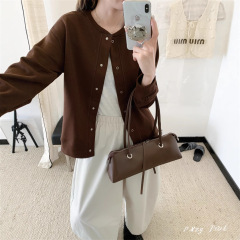 020慵懒风圆领卫衣女秋季新款薄款宽松韩版oversize女式上衣bf外