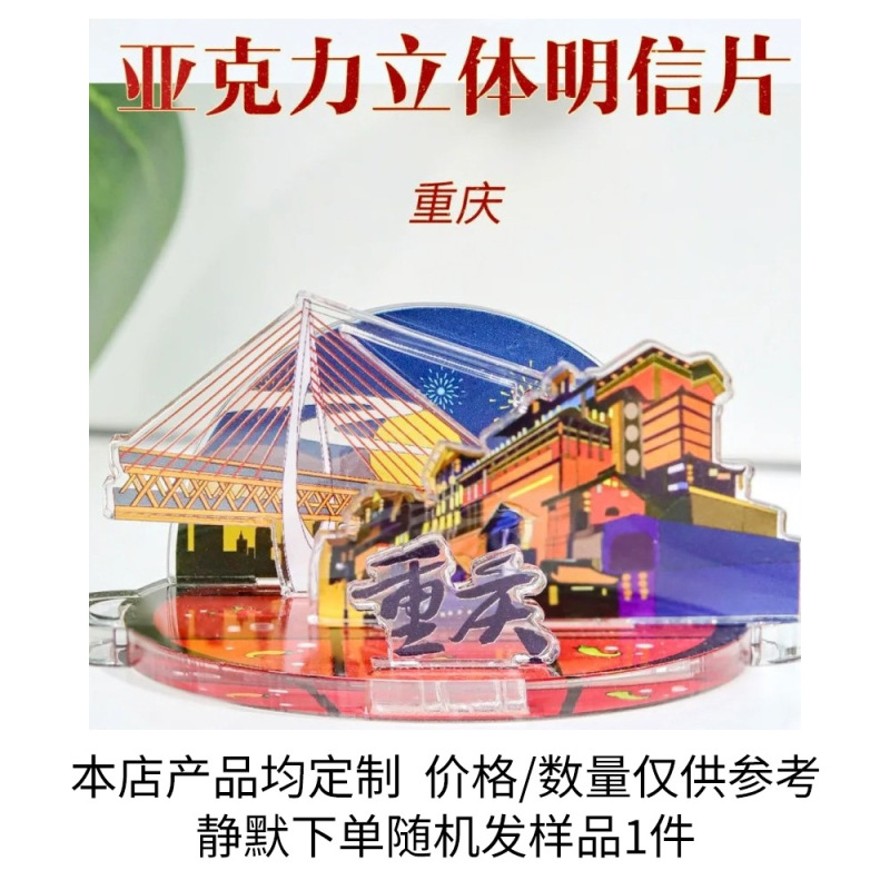 アクリル板スタンド、都市立体ランドマーク建物チェックイン、周辺装飾品、文化的および創造的な景勝地カードディスプレイスタンド|undefined