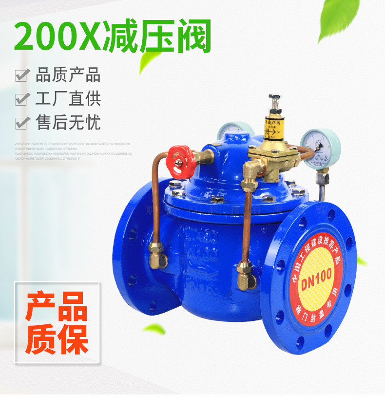 200X-先导式减压阀 自来水可调式泄压阀浙江南一减压阀DN50 80