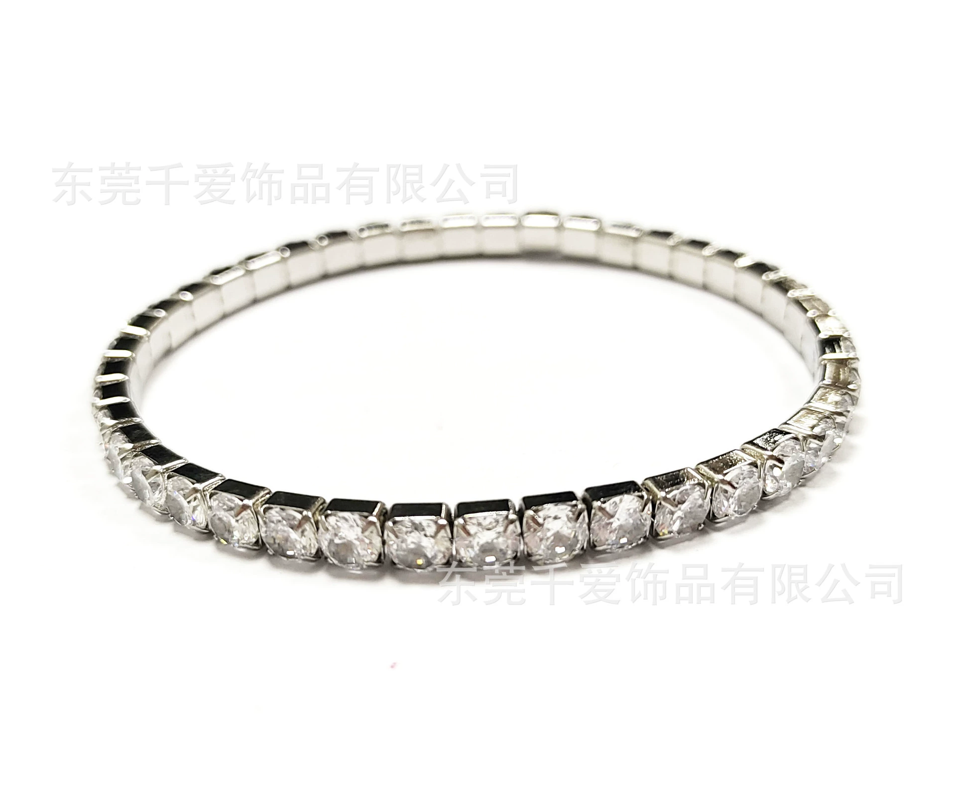 Elastic bracelet stainless steel, zirconium, tennis fashionable accessory, direct factory sales