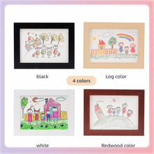 ✅跨境可拆卸磁吸相框儿童艺术框可存储多张绘画照片多功能相