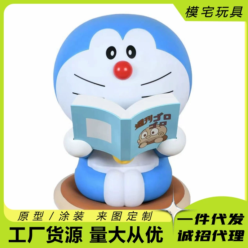 Ночник-игрушка Дораэмон — большая мини-фигура в форме облака, светящийся голубой мультяшный светильник для детей