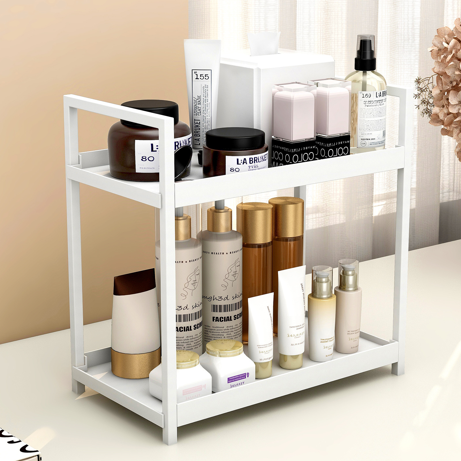 Amazon cosmetics storage rack desktop storage rack bathroom skin care finishing rack multi-layer dormitory good things