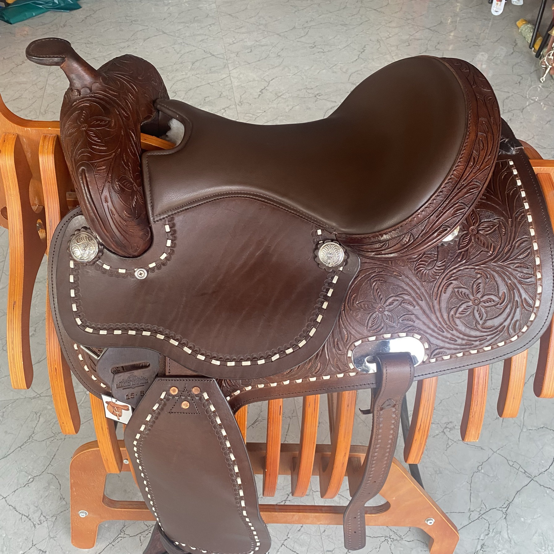 Western Saddle Obstacle Western Saddle Western Saddle Cowhide Carved Western Saddle