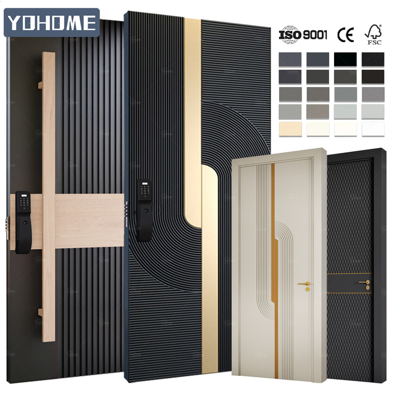 Cast Aluminum Door Factory Wholesale Villa Front Doors, Sun-Proof, Anti-Corrosion, Bias-Axis Doors, Impact-Resistant, Security Anti-Theft Doors, Pivot Doors Export