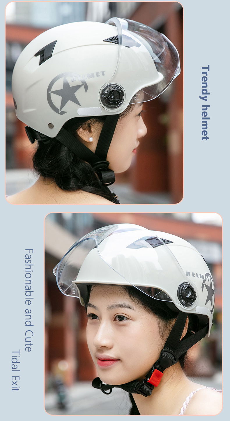 3C Certified Electric Vehicle Helmet, Motorcycle Safety Helmet, Cycling Half Helmet, Protective Commuter Helmet, Anti-Uv